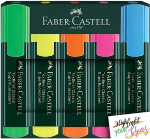 5 color faber castle textliner highlighter | 100