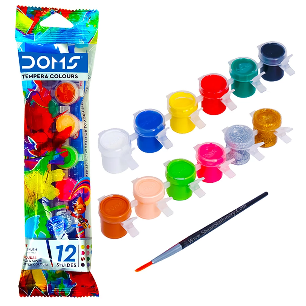 doms tempera water colors 12 shades | 20/-