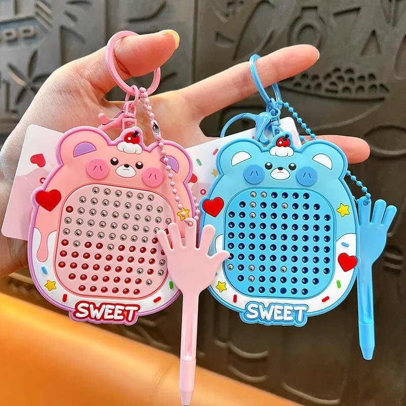 magnetic 2 in1 game keychain