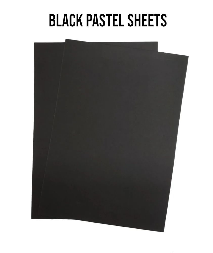 A1, black size pastel sheets