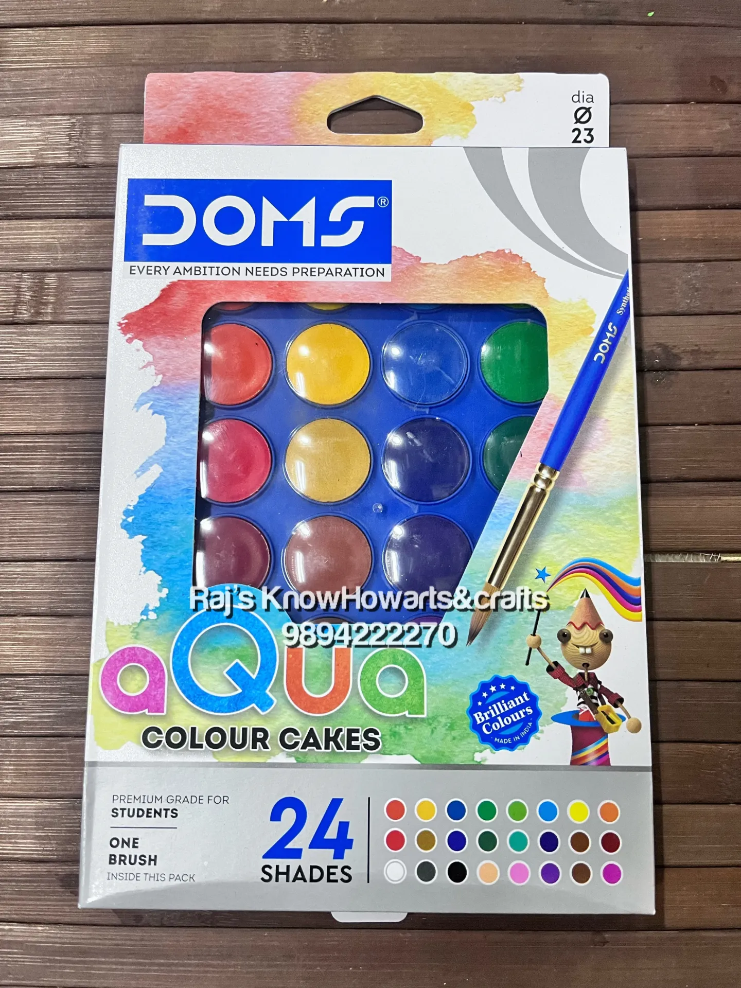 doms aqua color cake 24 shades | 120