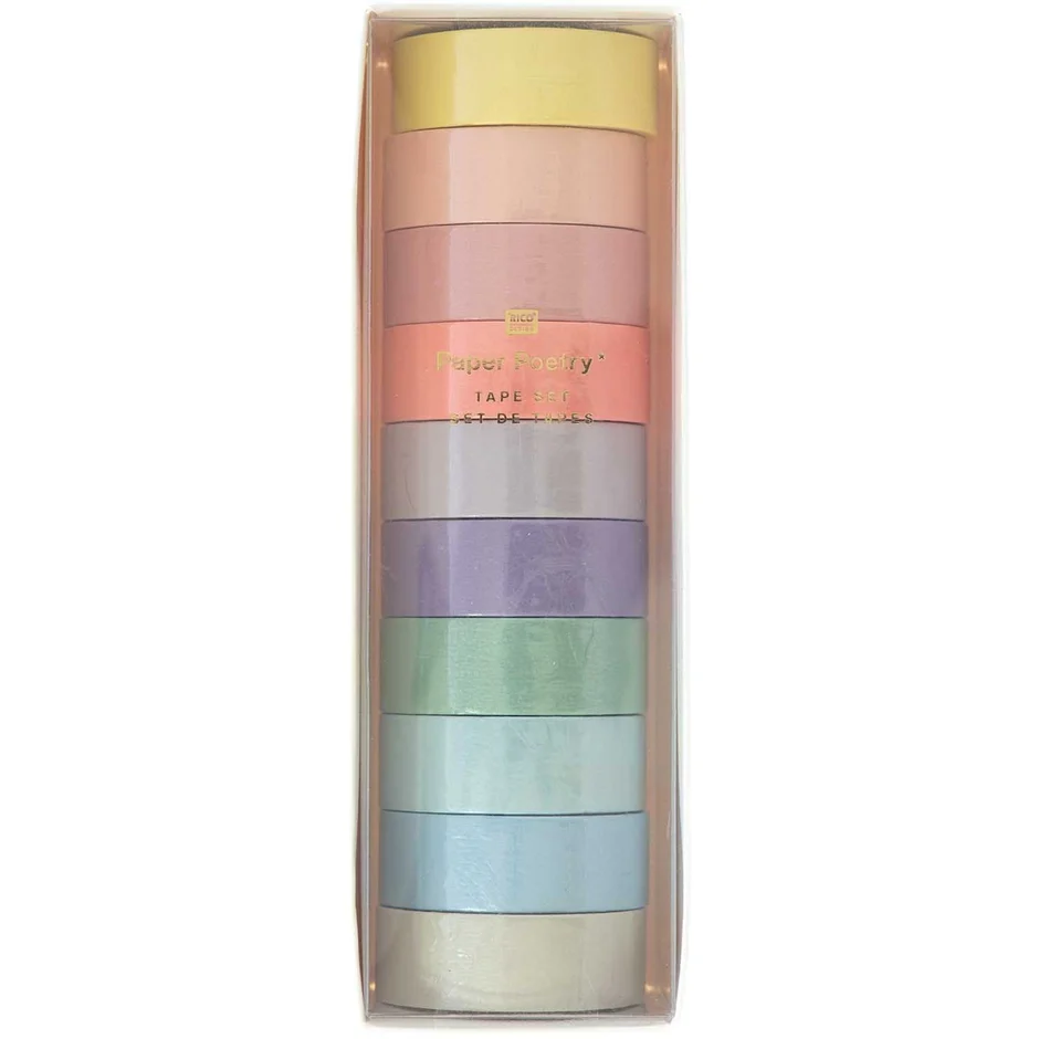 10 pcs washi pastel tapes