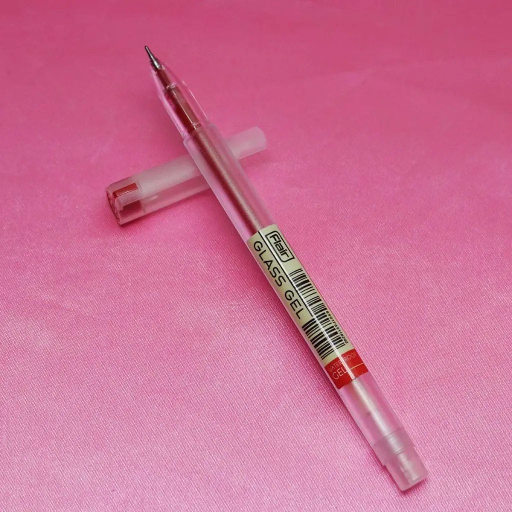 Red Glass Gel Pen | flair | Mrp10