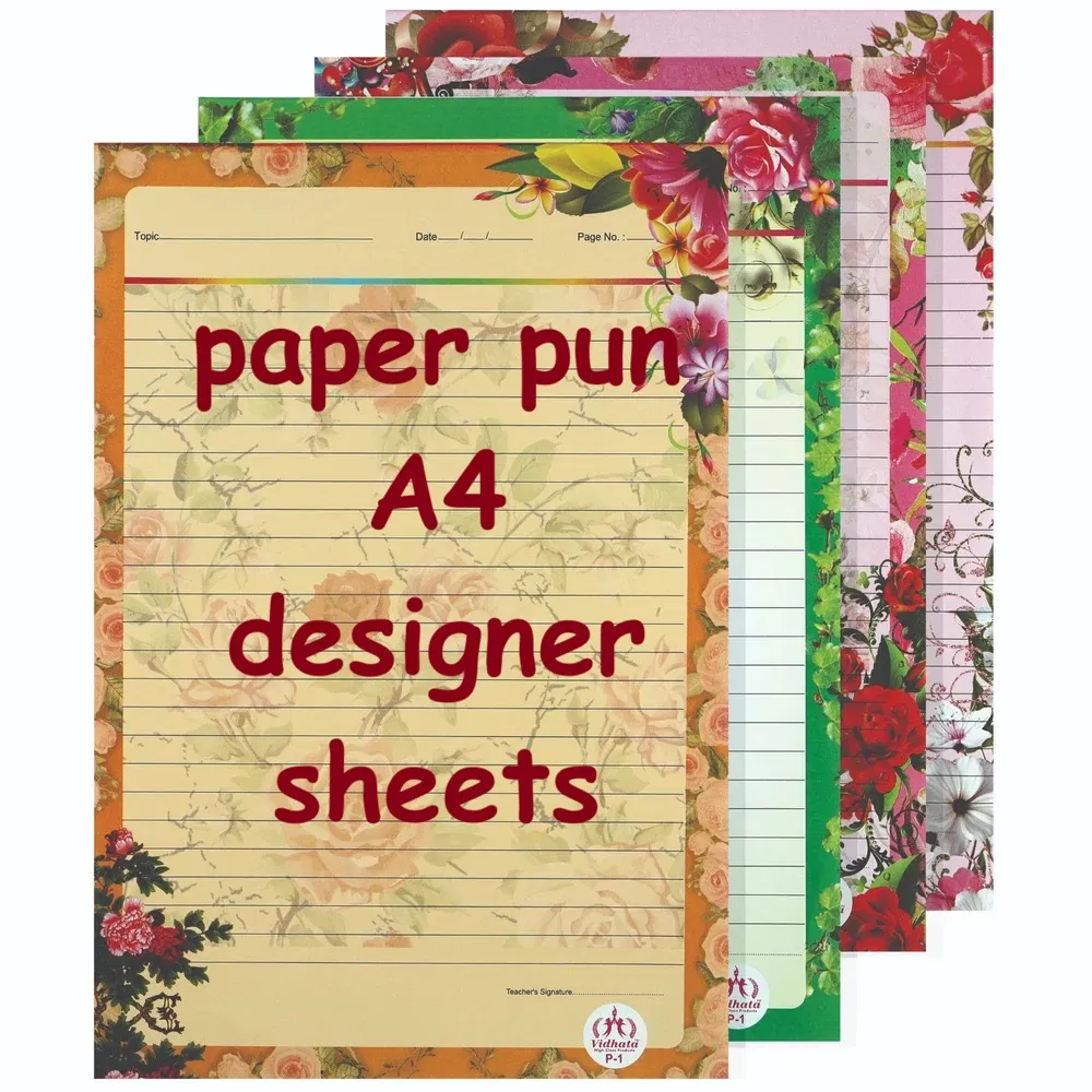 Paper Pun A4 Designer Sheets | Mrp70