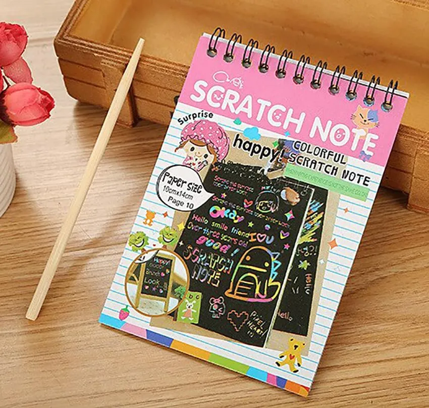small Sketch notepad diary with wooden pen