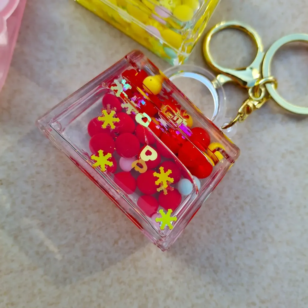 Handbag Style Water Bubble Keychain & Bag charm